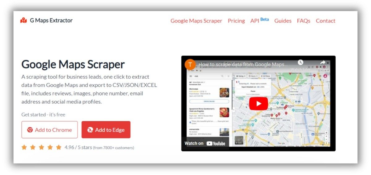 Google Maps Scraper Chrome Extensions